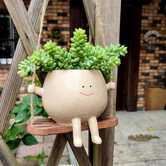 Cute Smiling Face Flower Pot