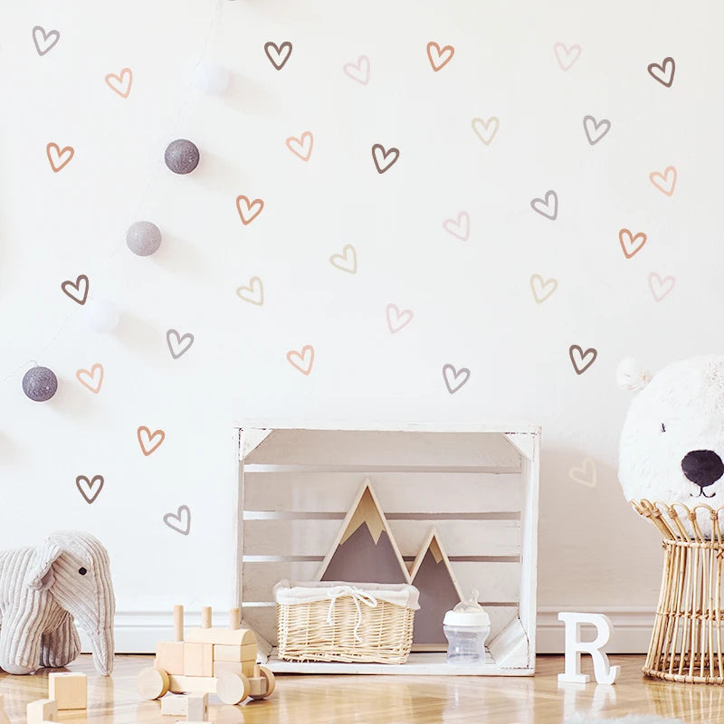 Heart Shape Trendy Boho Style Wall Stickers